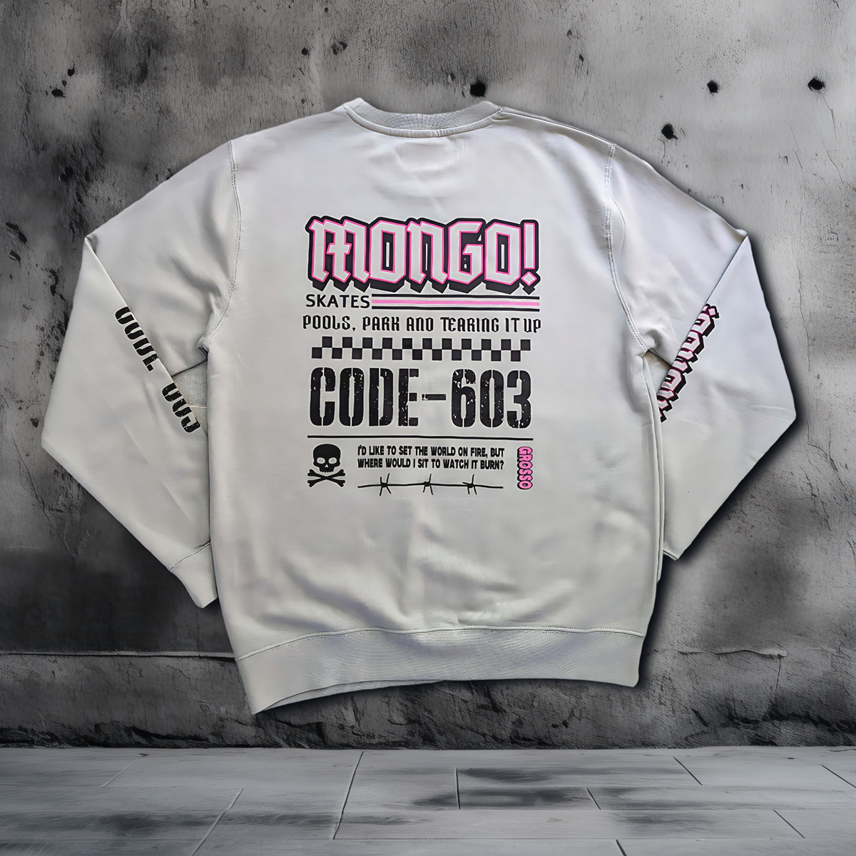MONGO! - Code 603 - Crew Sweatshirt Oversized - Grey