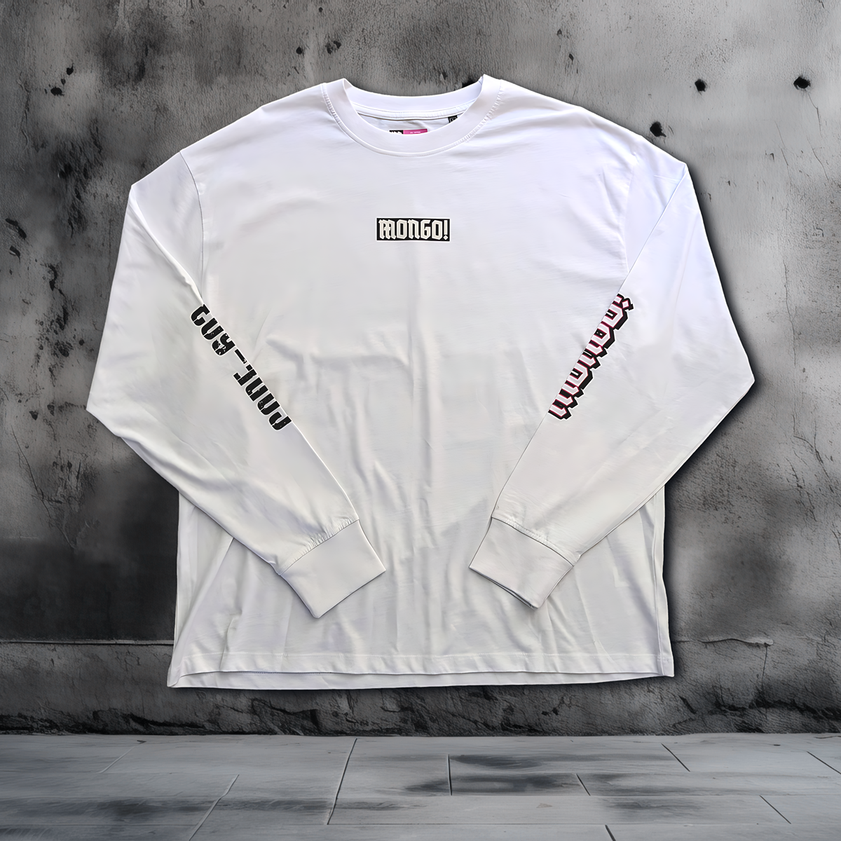 MONGO! - 'Code 603' Heavyweight Boxy L/Sleeve T-Shirt - White