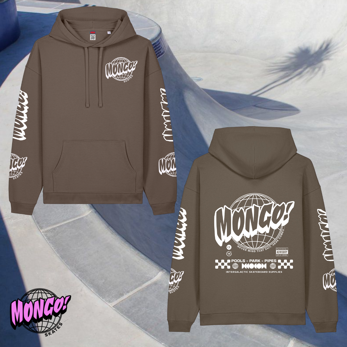 MONGO! 'ASTRO' ORGANIC Heavy oversized Hoody - GREEN