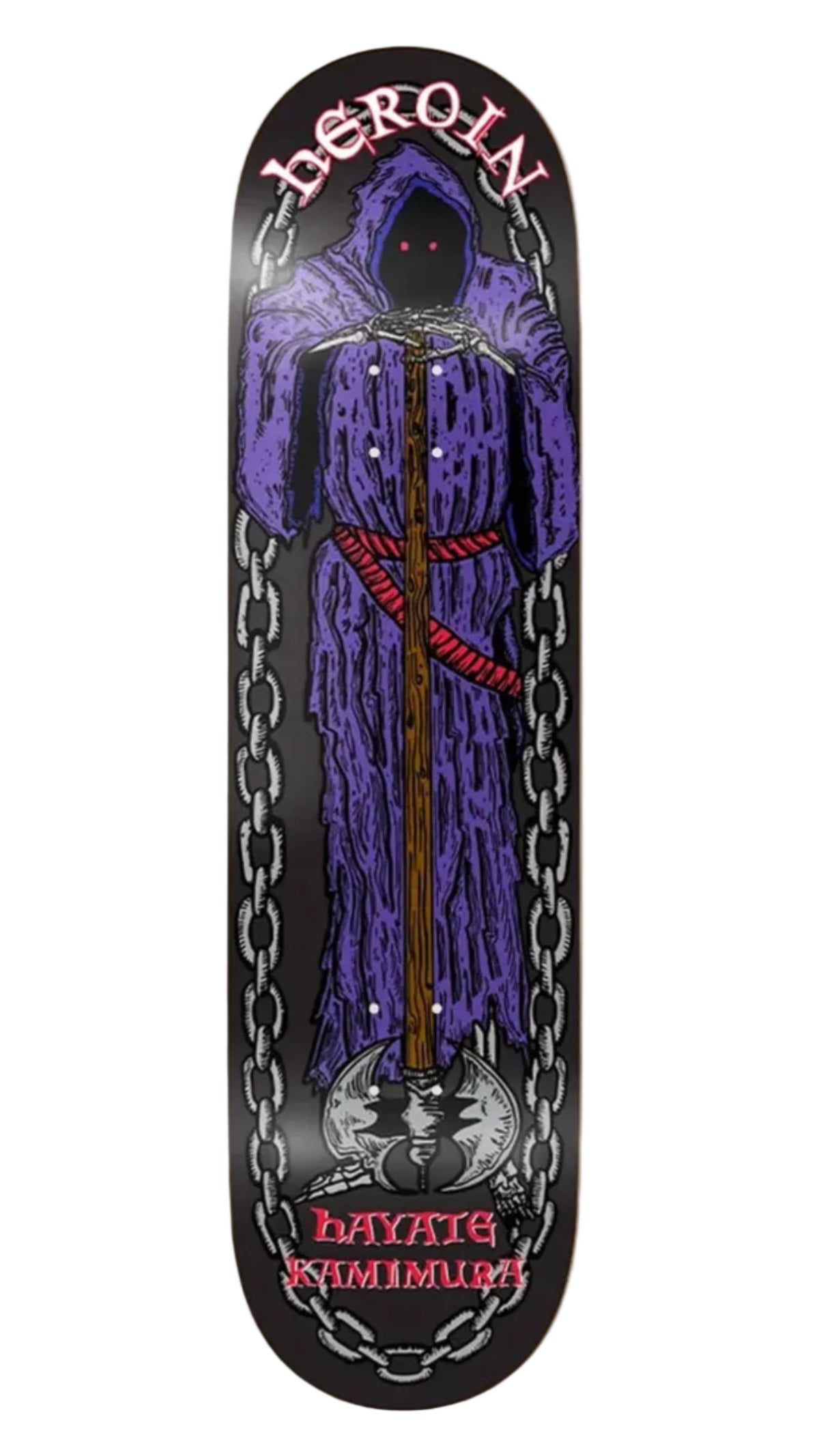 Heroin 8.25 Hayate KO2 Axeman Skateboard Deck