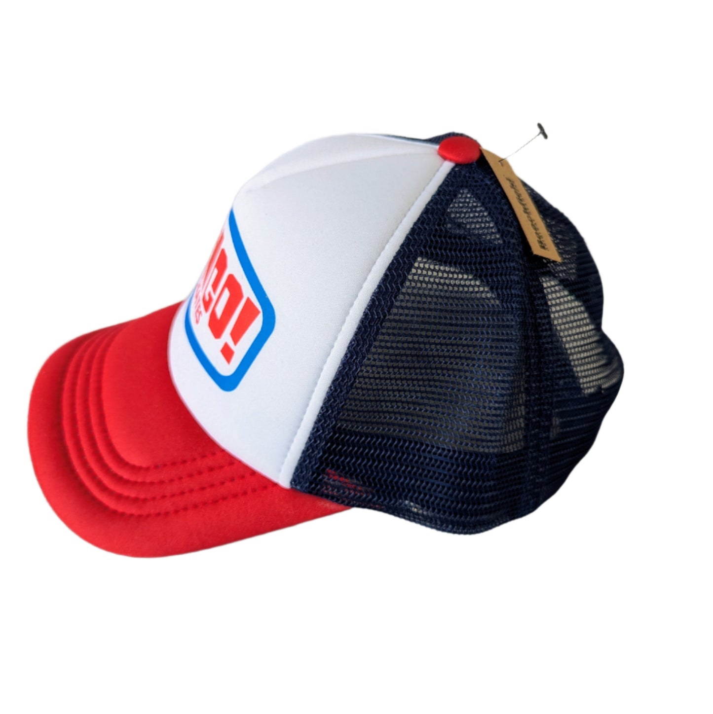 MONGO! Retro Trucker Cap (Padded Peak) Red/White/Blue
