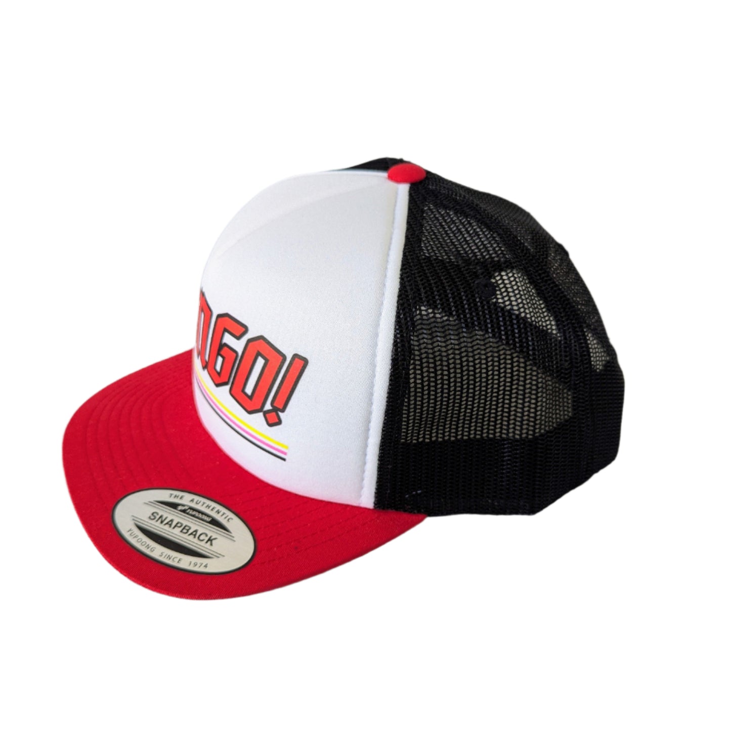 MONGO ! Retro Flat Peak Yupoong Trucker Cap