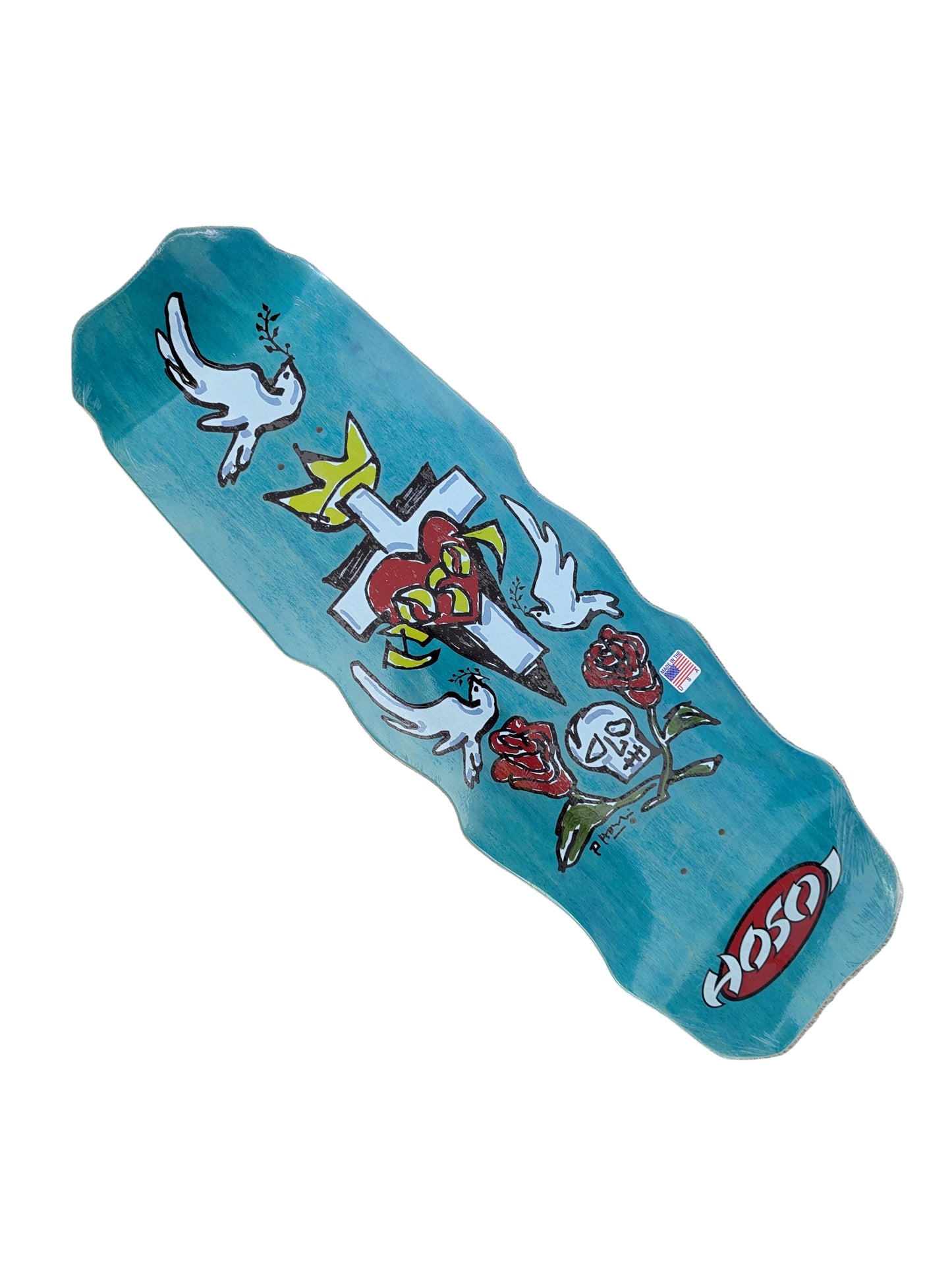 Hosoi Hammerhead Hybrid Deck 9.5" x 32.25" Turquoise Deck