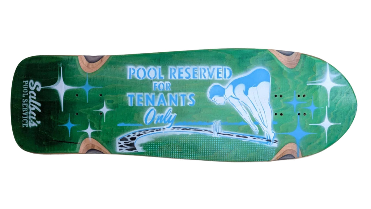 SALBA 'Pool Rules' salbastencil Art, Signed', 10 1/4 x 32''Deck