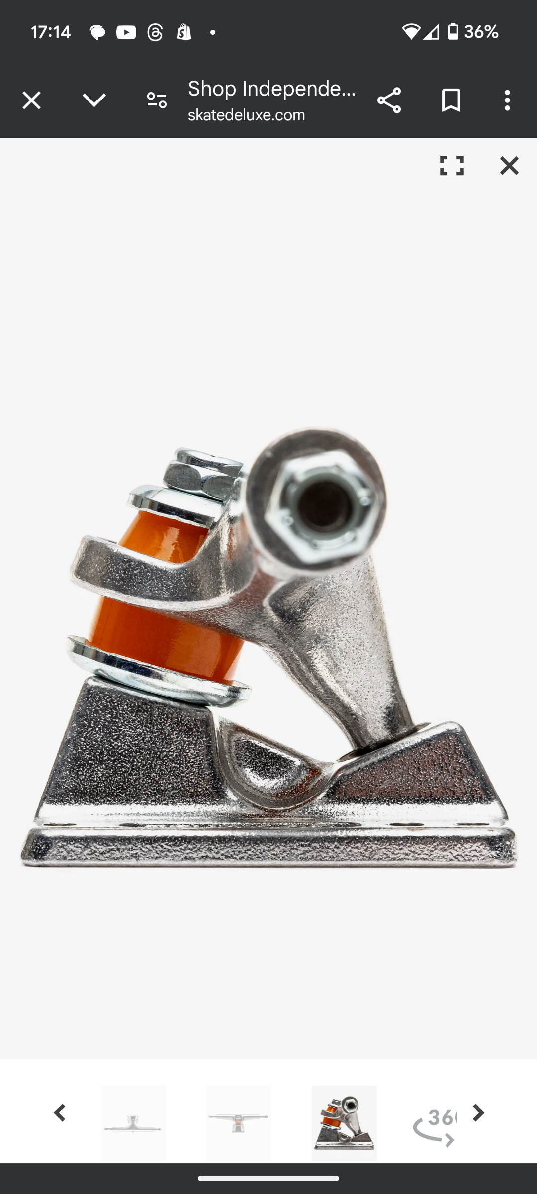 Independent Stage-11 215 Standard Skateboard Trucks 1 Pair Polished Silver - 10"