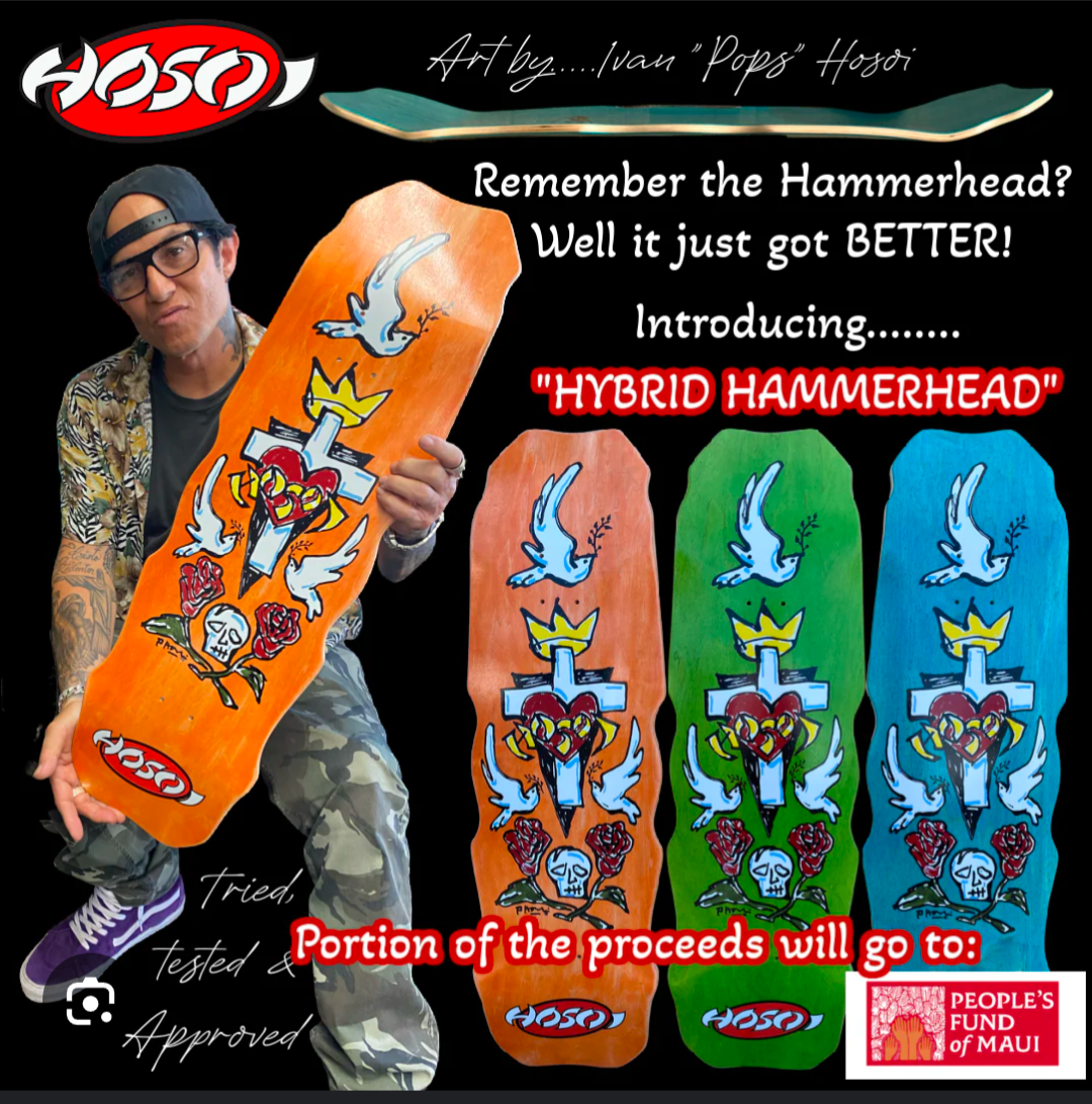 Hosoi Hammerhead Hybrid Deck 9.5" x 32.25" Turquoise Deck