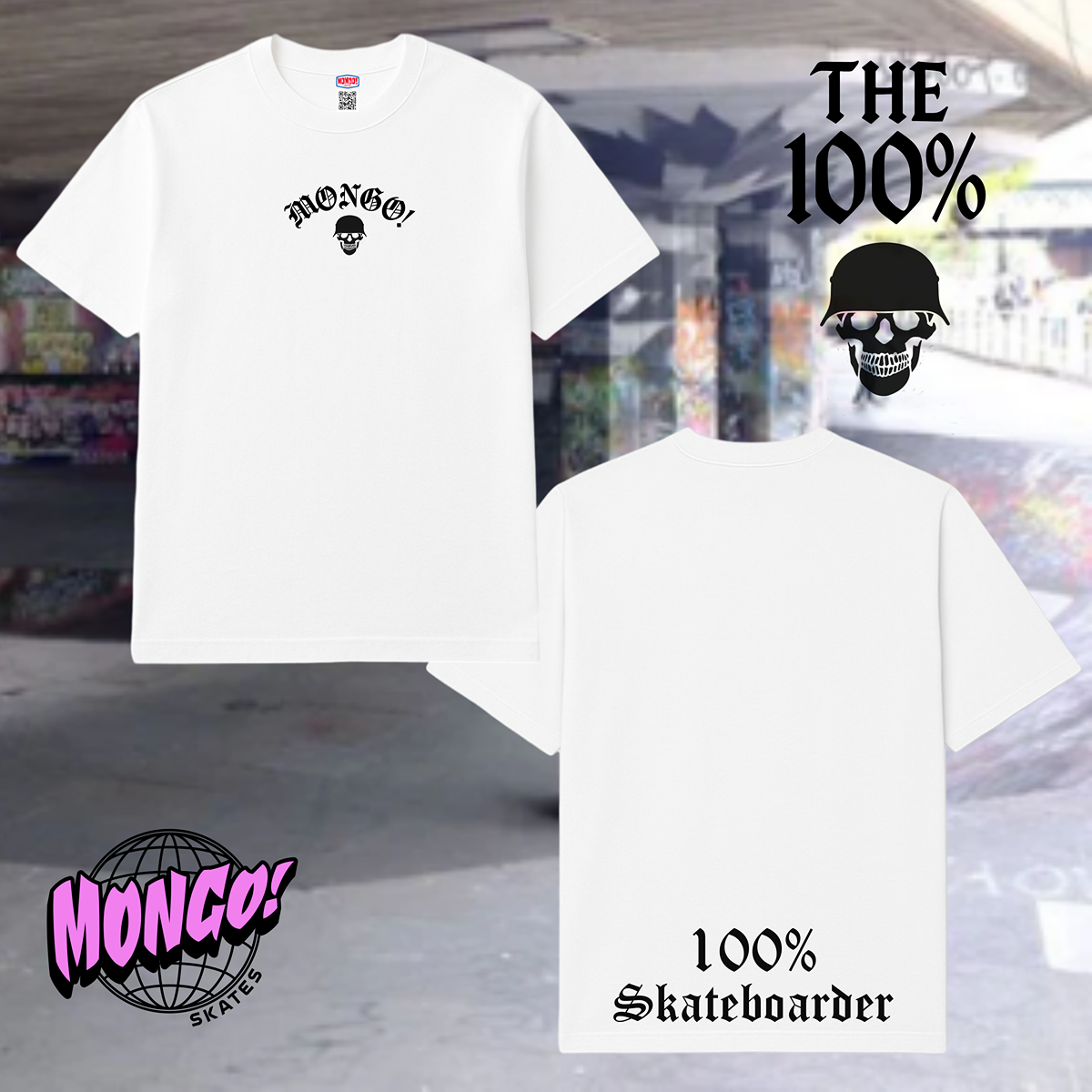 'THE 100%' - ORGANIC Boxy Oversized T-Shirt - WHITE