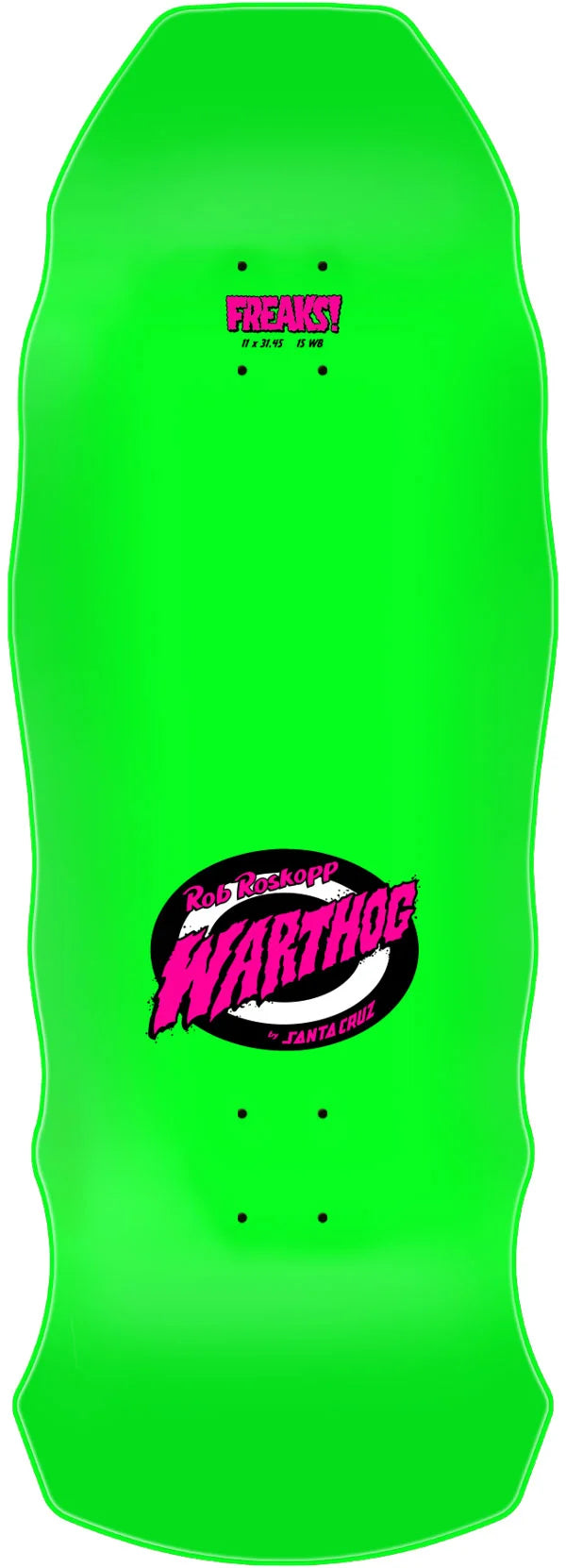 Santa Cruz Freaks, Rob Roskopp Warthog 11in Skateboard Deck