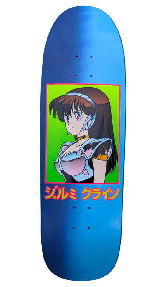 HOOK UPS dream girl deck BLUE FADE - SIGNED Deck 9.5 X 31.75