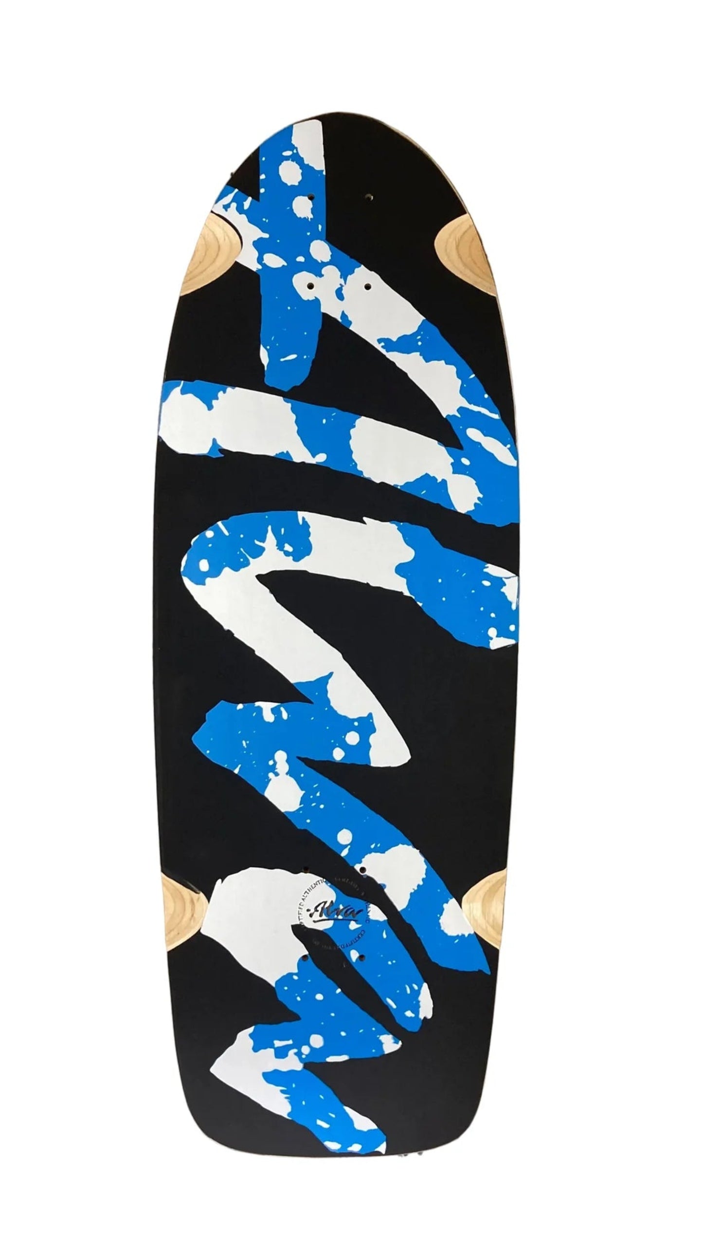 ALVA SPLATTER- Flat Black/ Blue OG logo with Pearl White splatter