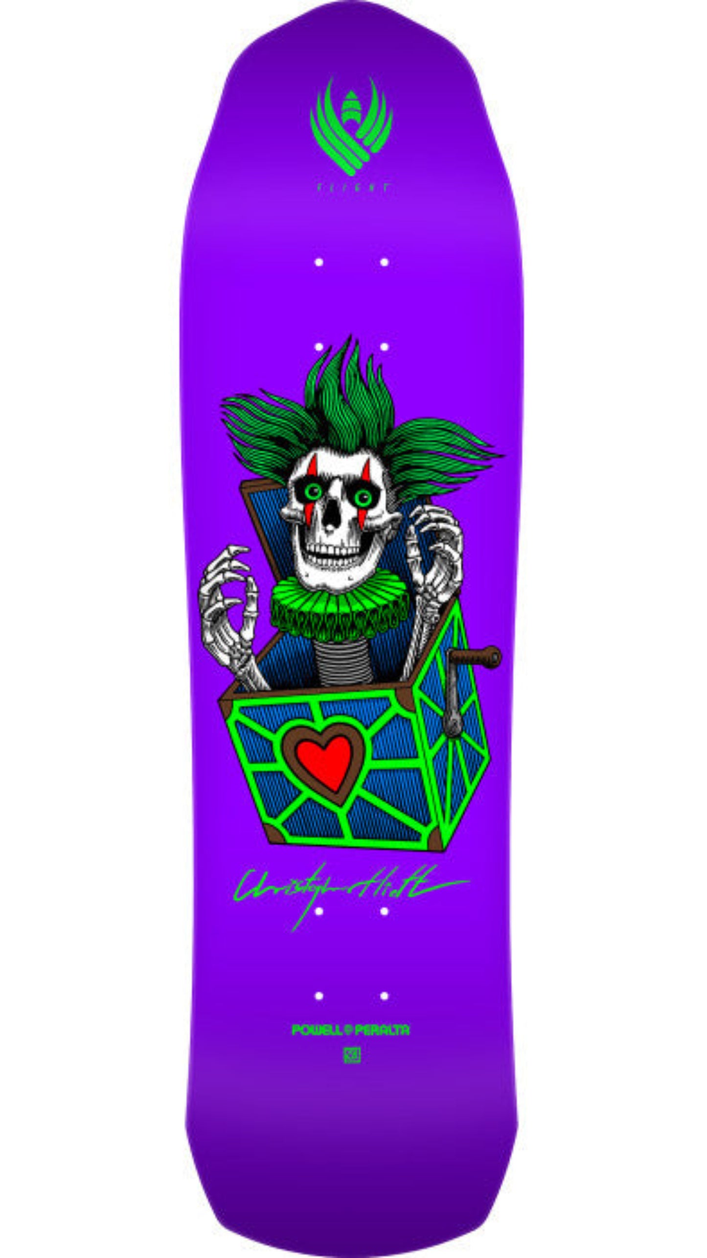 Powell Peralta Pro Chris Hiett Skull FLIGHT Skateboard Deck Purple - 8.5 x 31.20