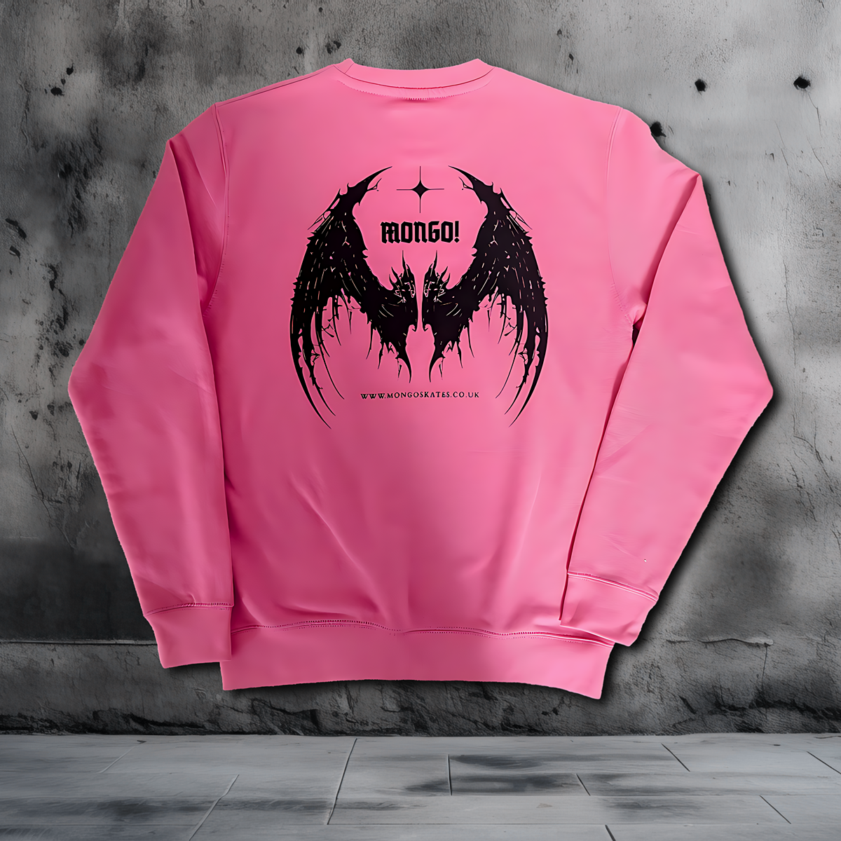 MONGO! - WINGS - Oversized Crew Sweatshirt - Candyfloss Pink