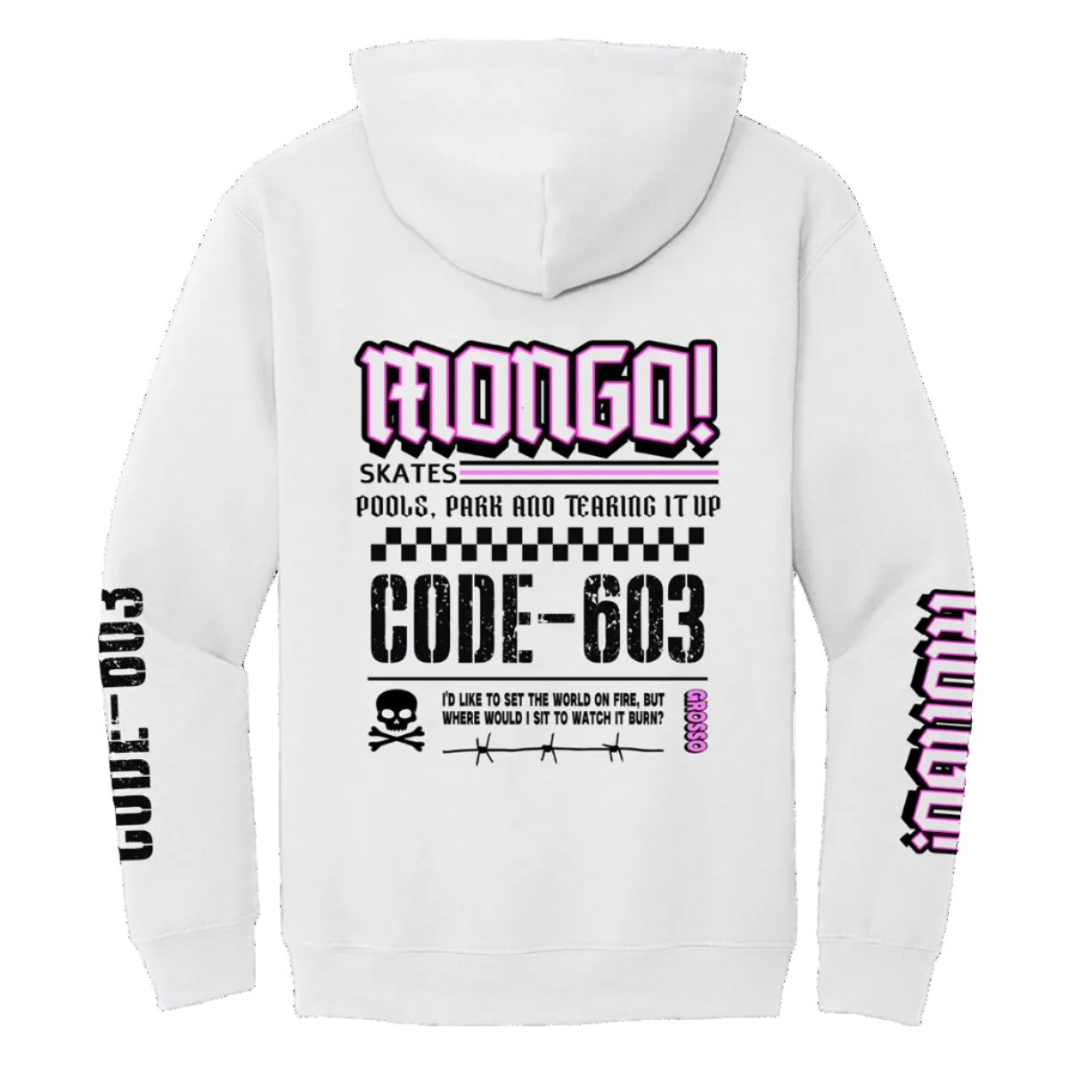 MONGO! - 'Code 603' - Oversized Relaxed Hoody -White
