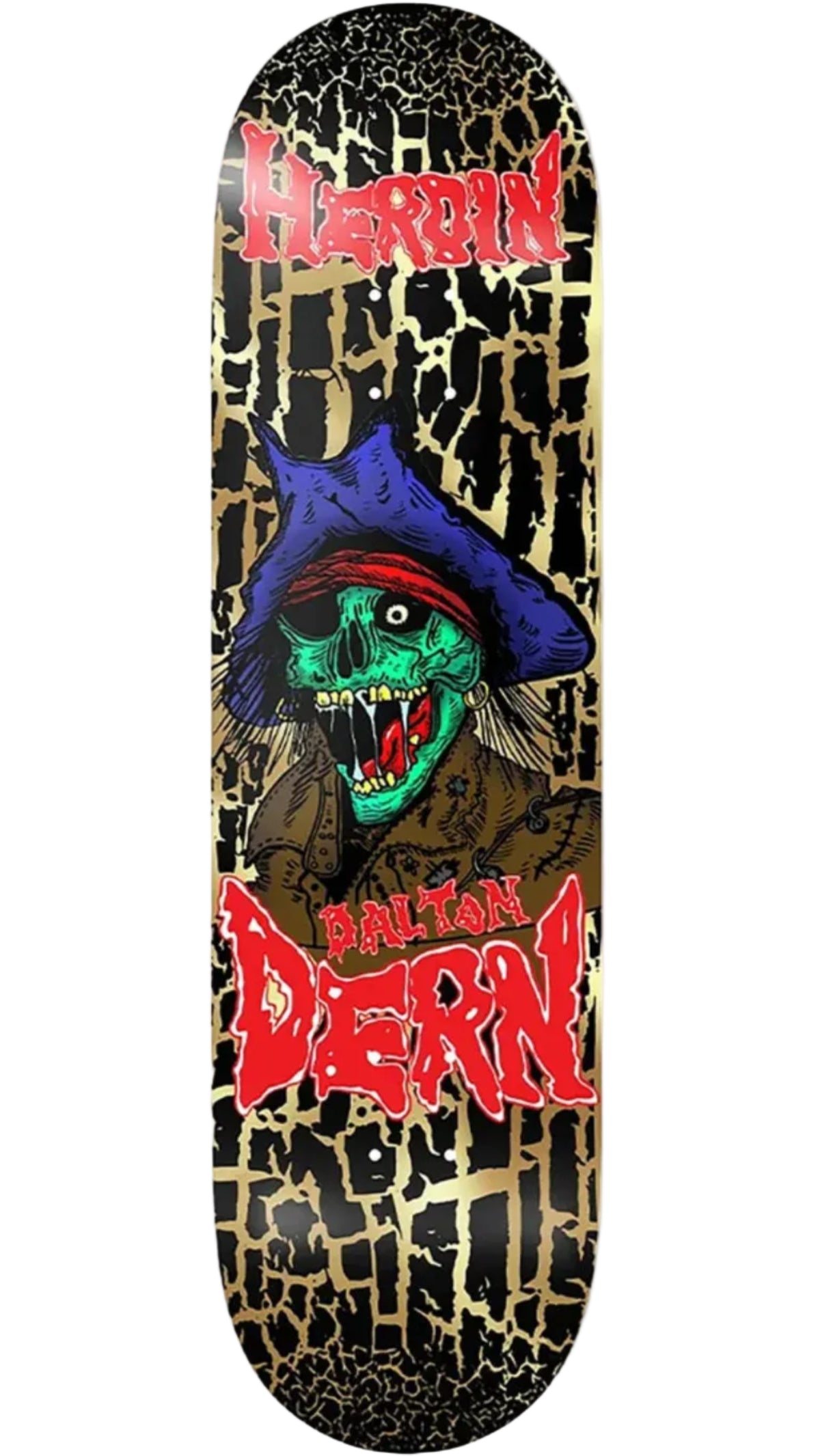 Heroin Dalton Dern KO2 Pirate Skateboard Deck 8.75"