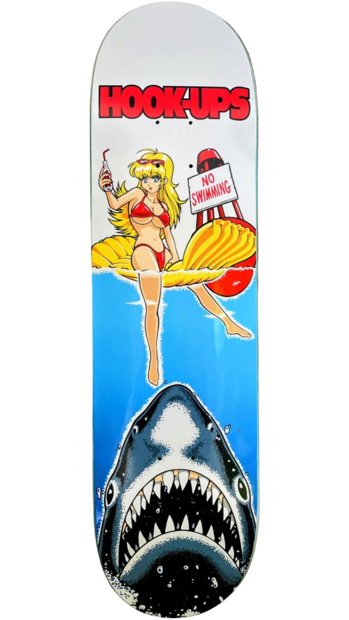 HOOK UPS 'No Swimming ' Deck- 8.25 X 31.75