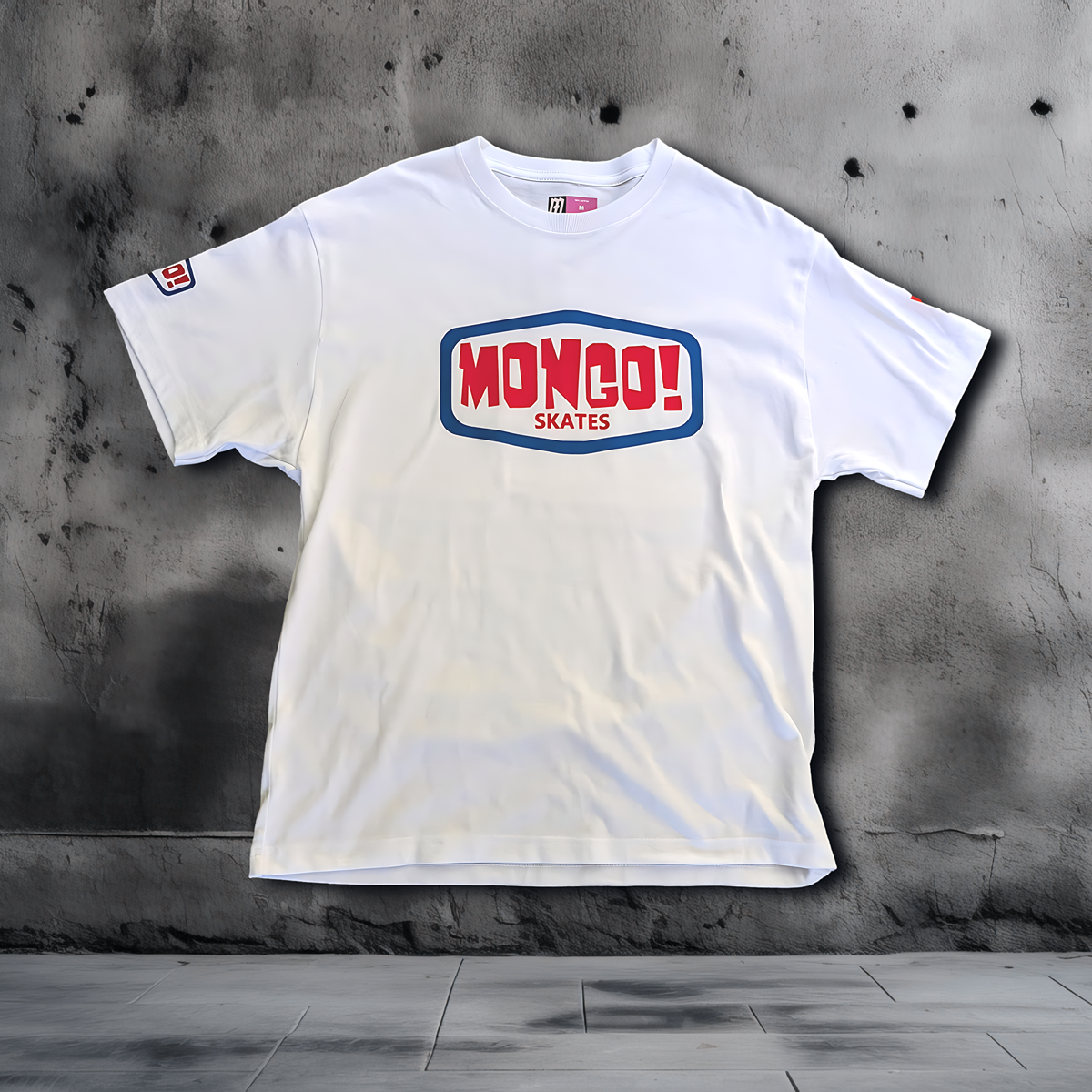 MONGO! - RETRO GARAGE - Organic Oversized Boxy T-Shirt - White