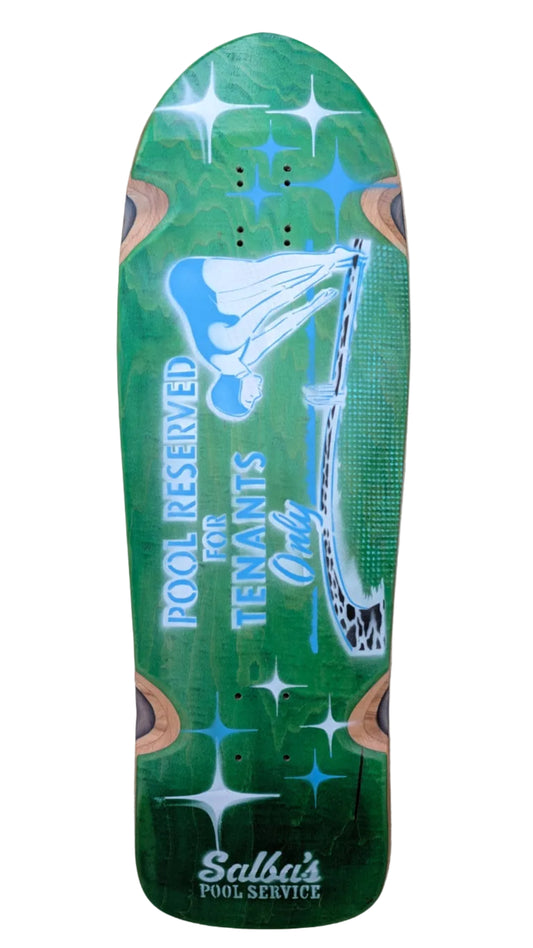 SALBA 'Pool Rules' salbastencil Art, Signed', 10 1/4 x 32''Deck