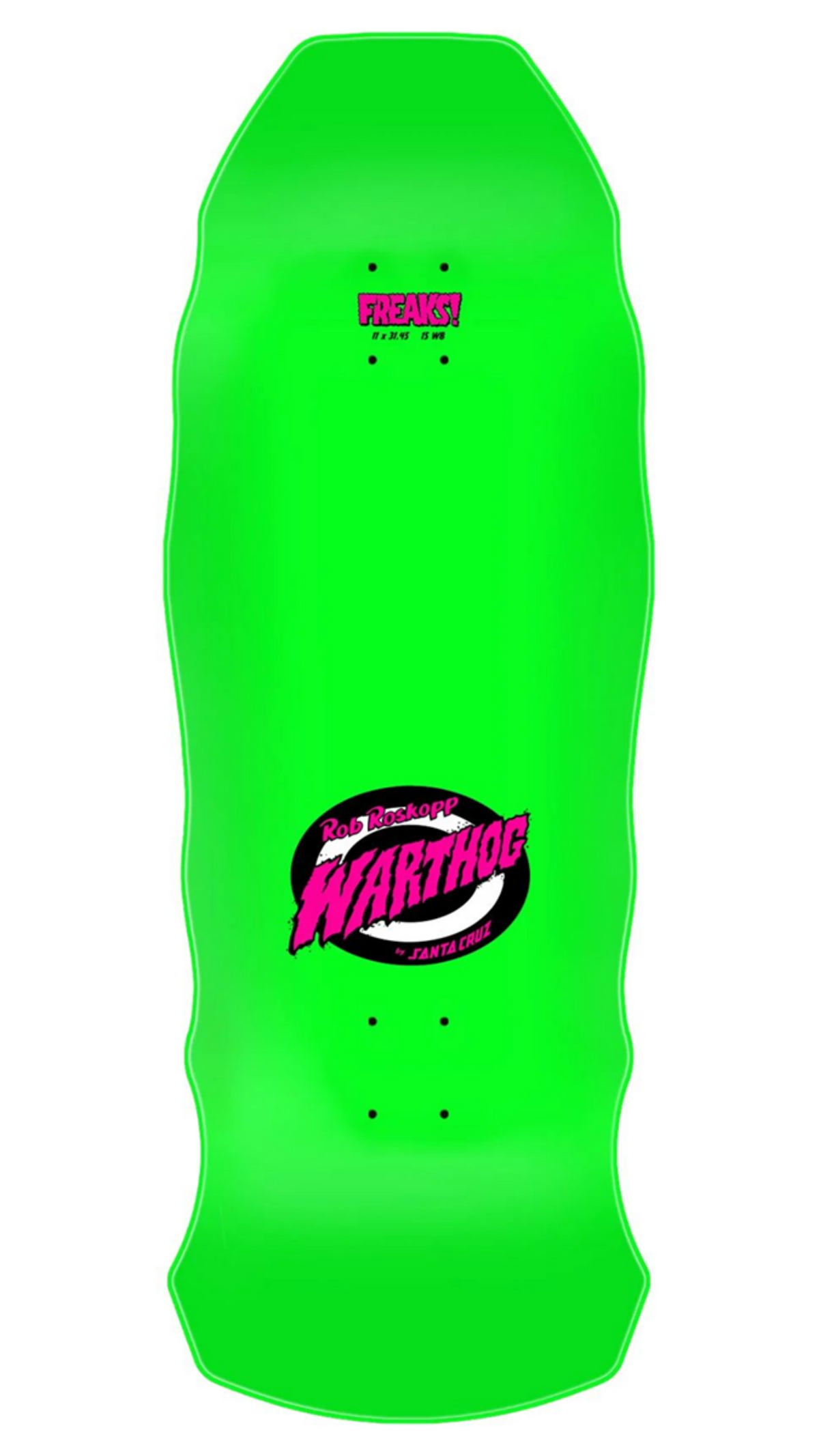Santa Cruz Freaks, Rob Roskopp Warthog 11in Skateboard Deck