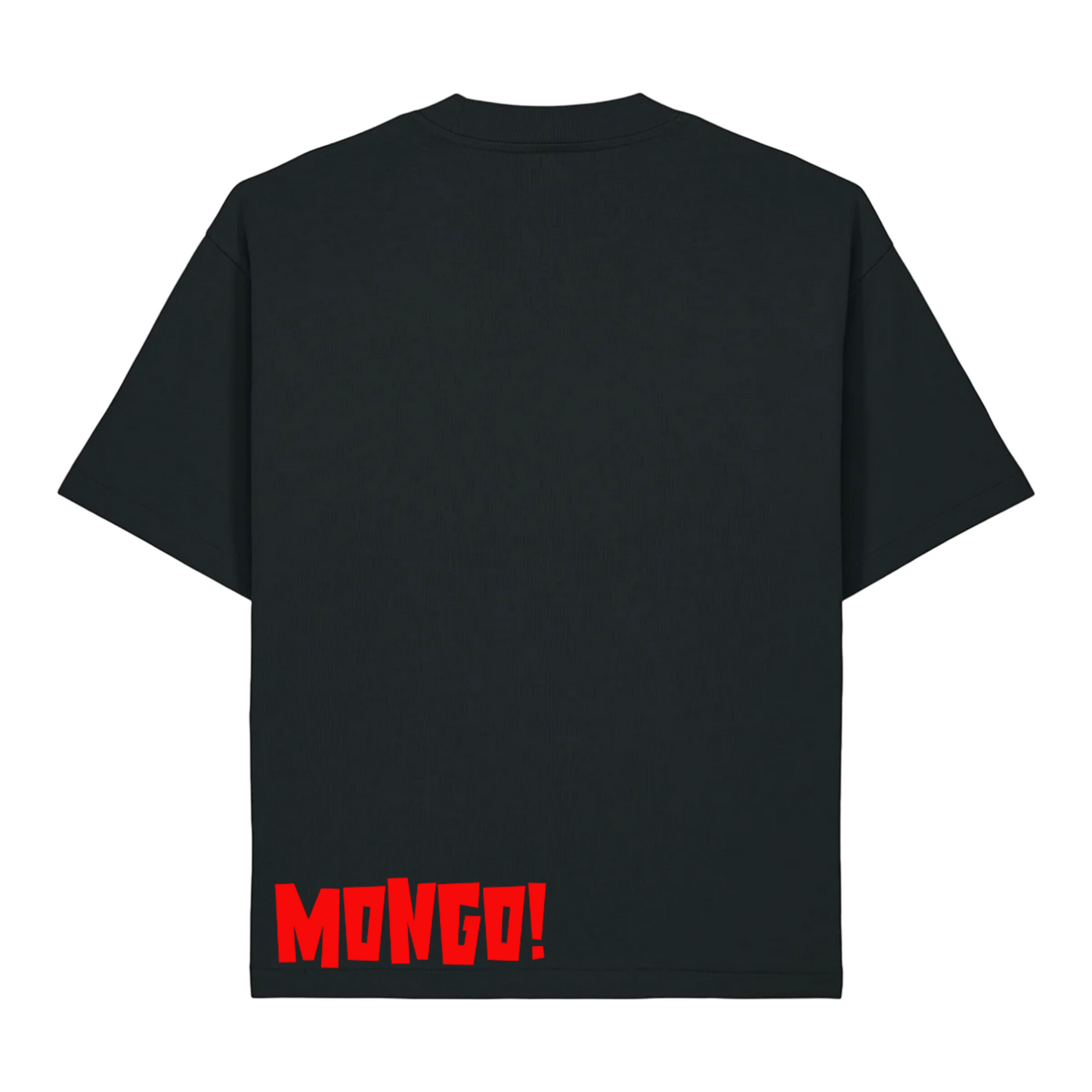 MONGO! 'Disclosure' Organic T Shirt - Black/Red