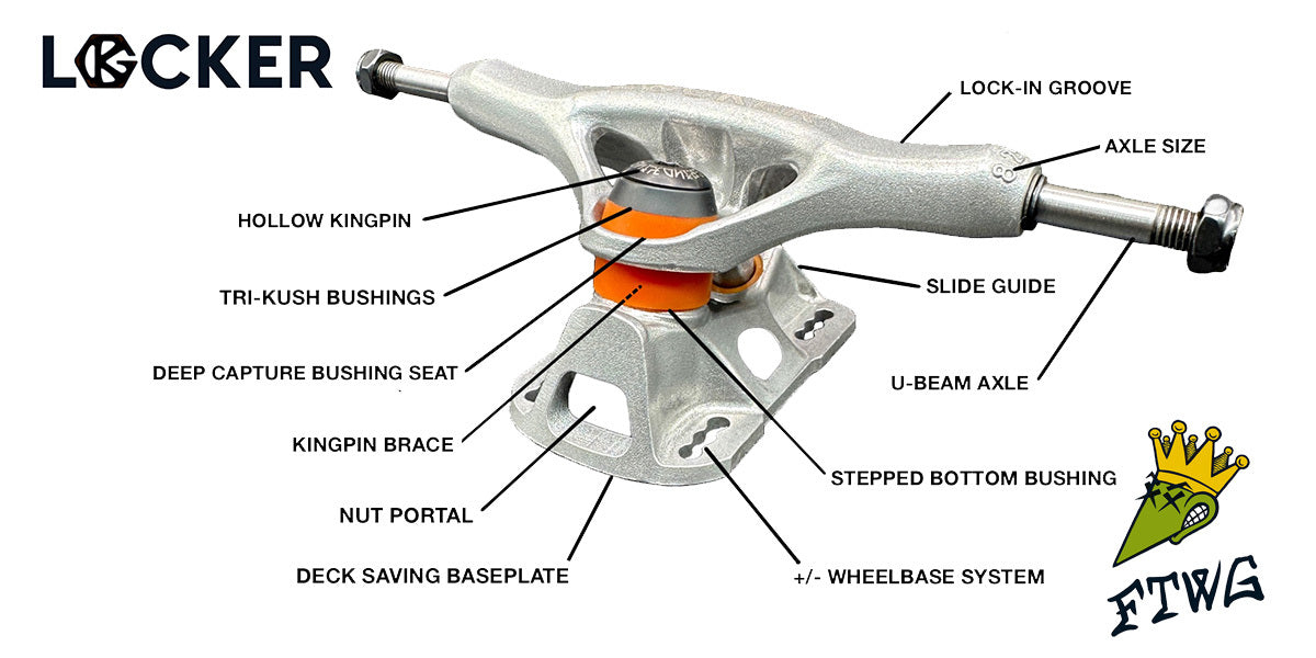 Grindking Locker 2 Trucks - 8.75" - Orange