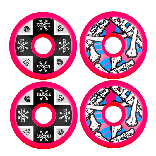 Powell Peralta Cross Bones Skateboard Wheels 64mm 97a - Pink (4 pack)