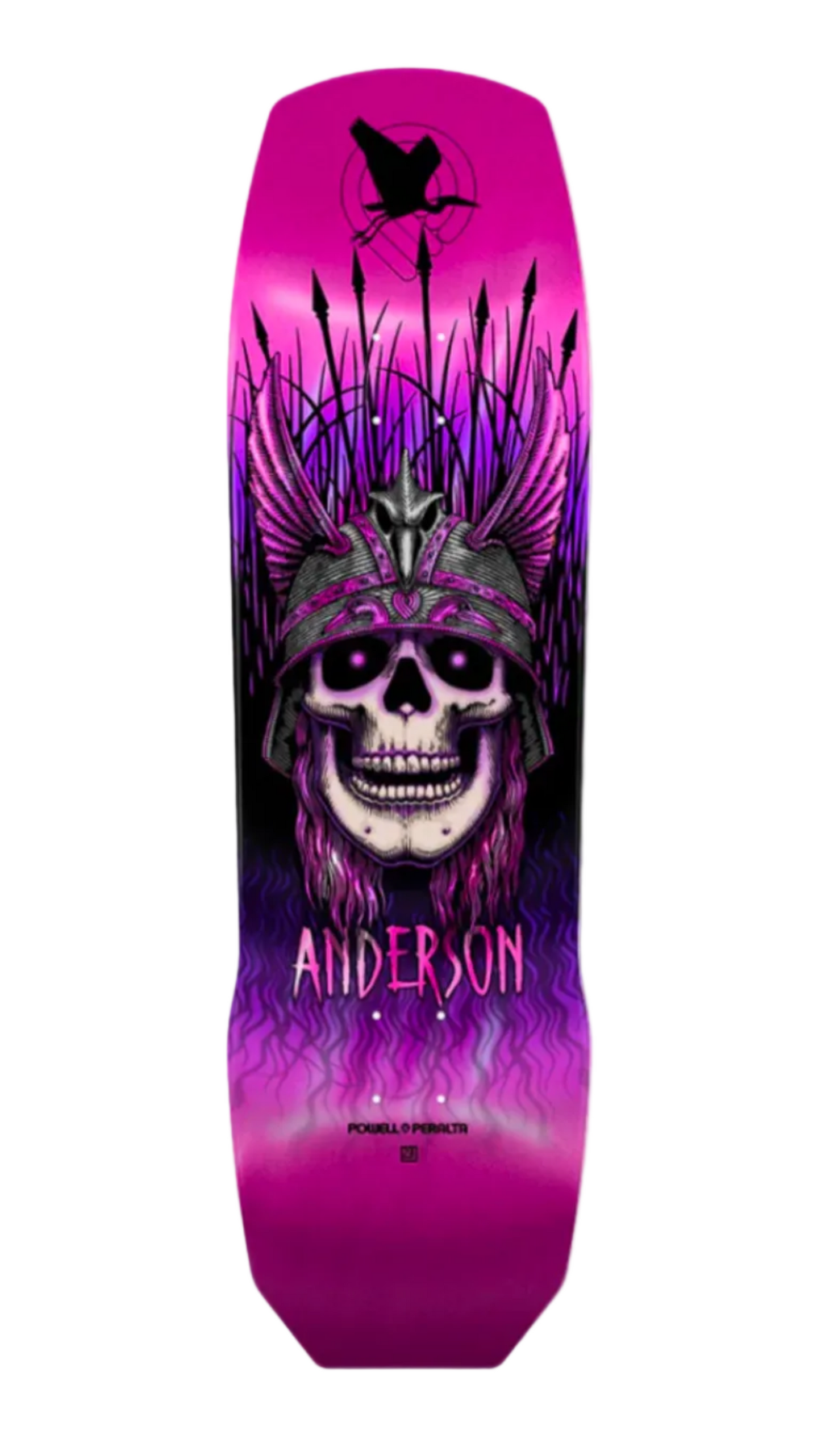 Powell Peralta Andy Anderson Heron 7-Ply Skateboard Deck Pink Foil - 9.13"