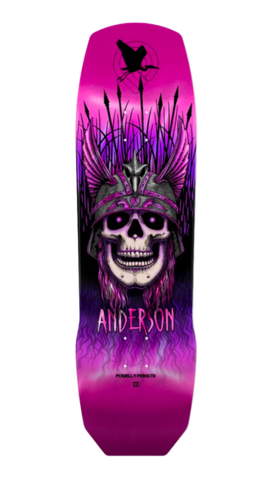 Powell Peralta Andy Anderson Heron 7-Ply Skateboard Deck Pink Foil - 9.13"