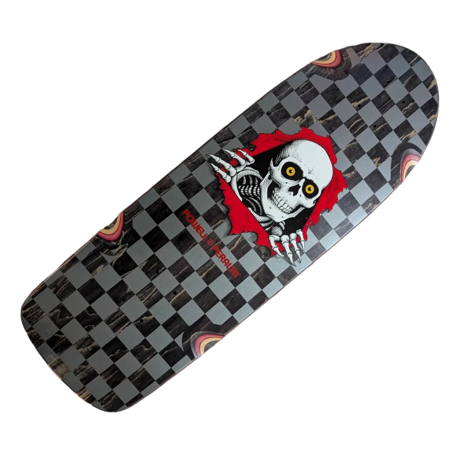 Powell Peralta Ripper Chequer Black Stain 10" Deck - Ex Display