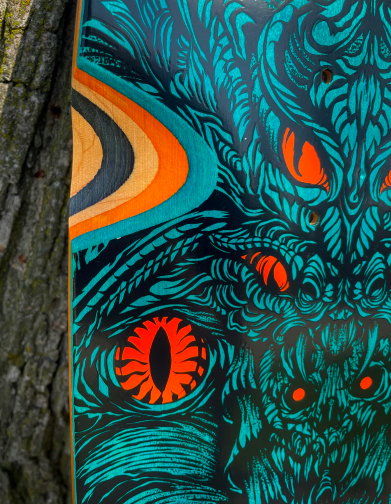 CREATURE 9.00in Sam Hitz Cobra Shaped Creature Skateboard Deck