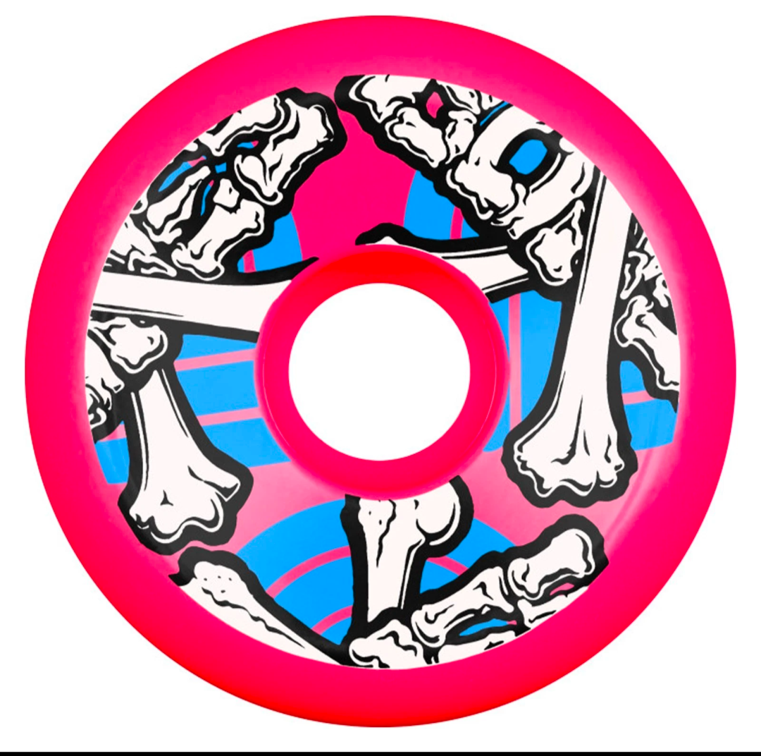 Powell Peralta Cross Bones Skateboard Wheels 64mm 97a - Pink (4 pack)