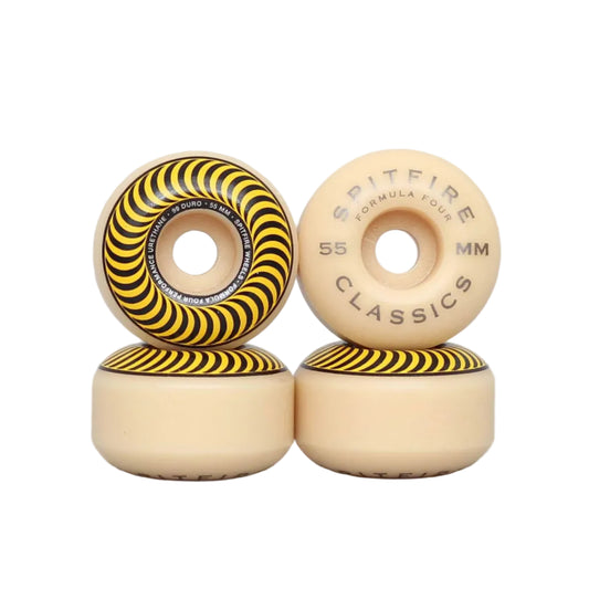 SPITFIRE 55mm 99DU Formula Four Classics Wheels Natural / Yellow