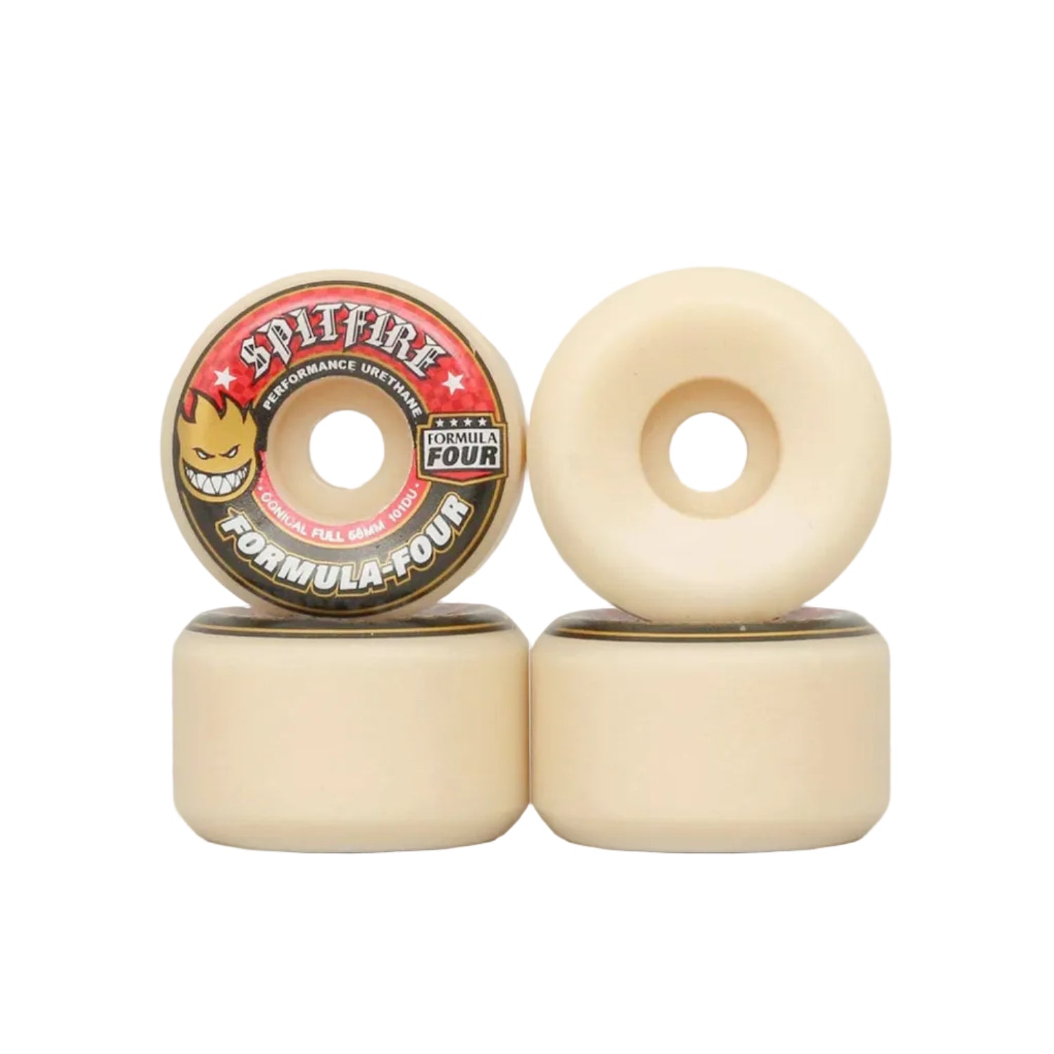 SPITFIRE 56mm 101DU Formula Four Conical Full Wheels Natural – Mongo Skates