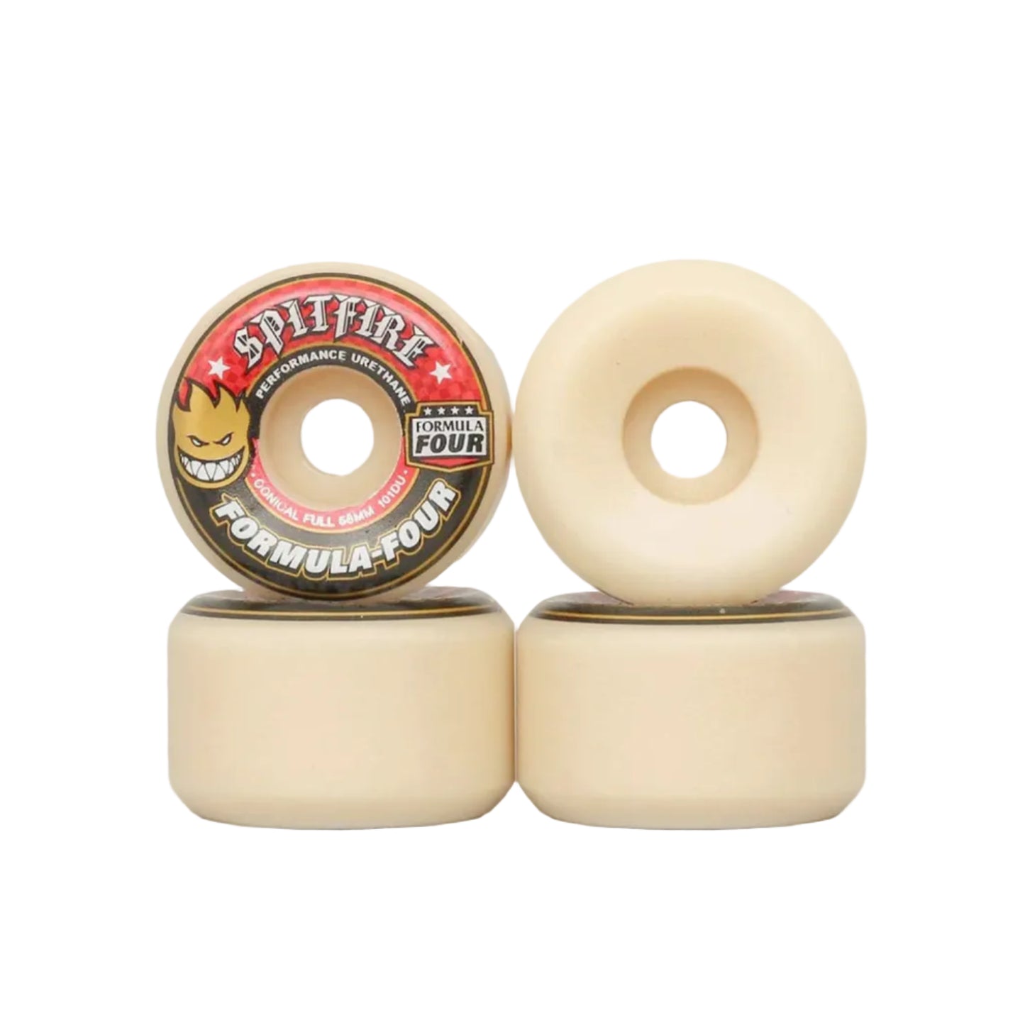 SPITFIRE 56mm 101DU Formula Four Conical Full Wheels Natural
