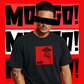 MONGO! 'Disclosure' Organic T Shirt - Black/Red